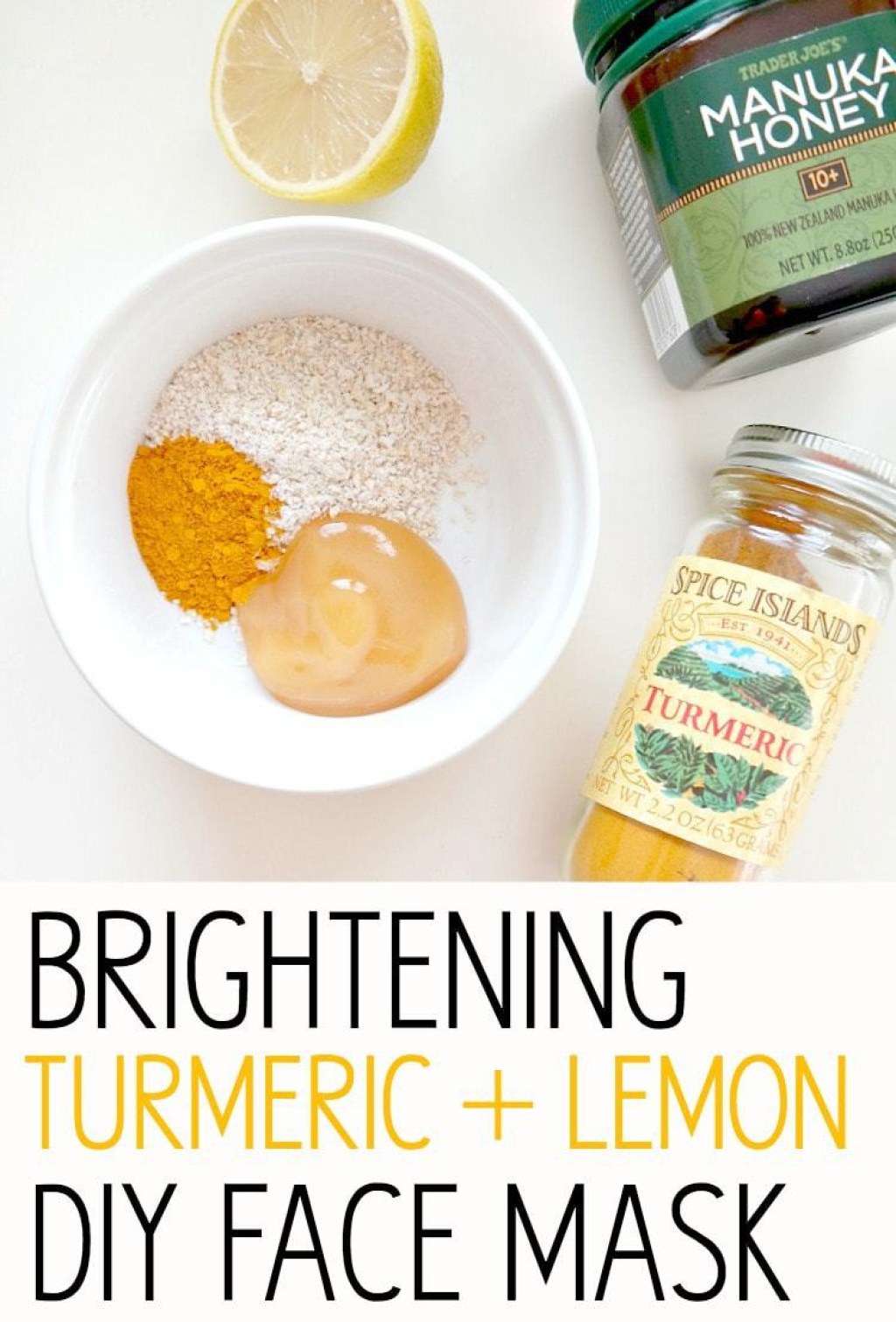 Picture of: Glowing Skin Series: Brightening Turmeric + Lemon DIY Face Mask